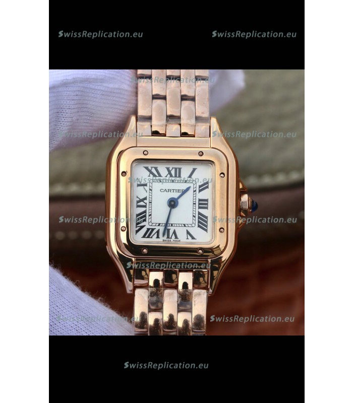 Cartier PANTHERE Edition 1:1 Mirror Swiss Watch Rose Gold White Dial
