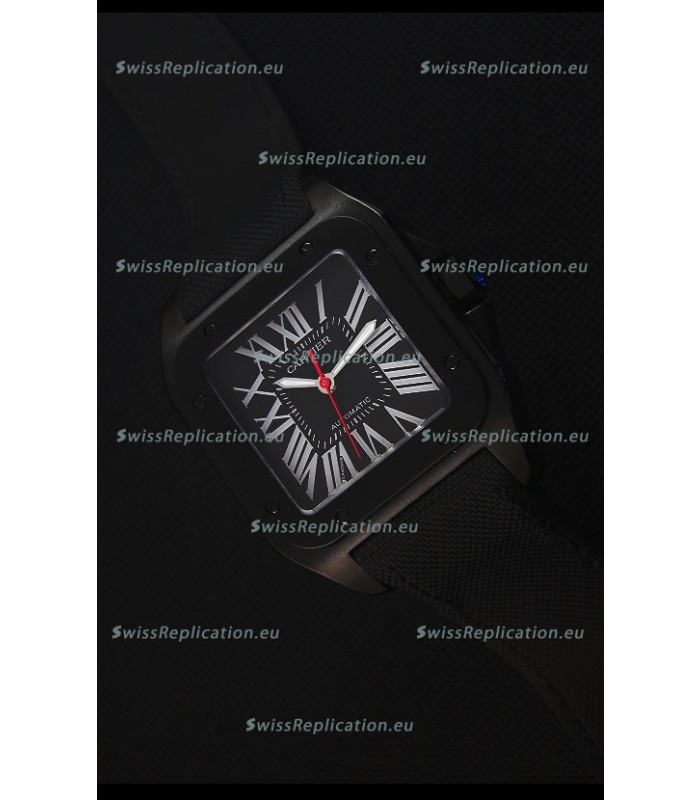 Cartier Santos DLC Swiss Replica Watch 38.5MM