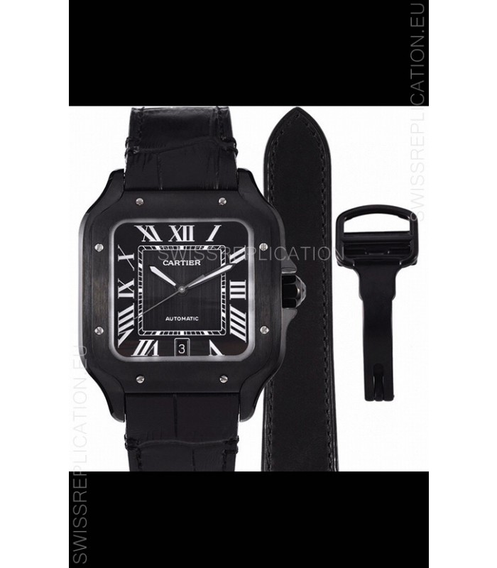 Cartier "Santos De Cartier" Mens XL 1:1 Mirror Replica Watch in PVD Coated Casing
