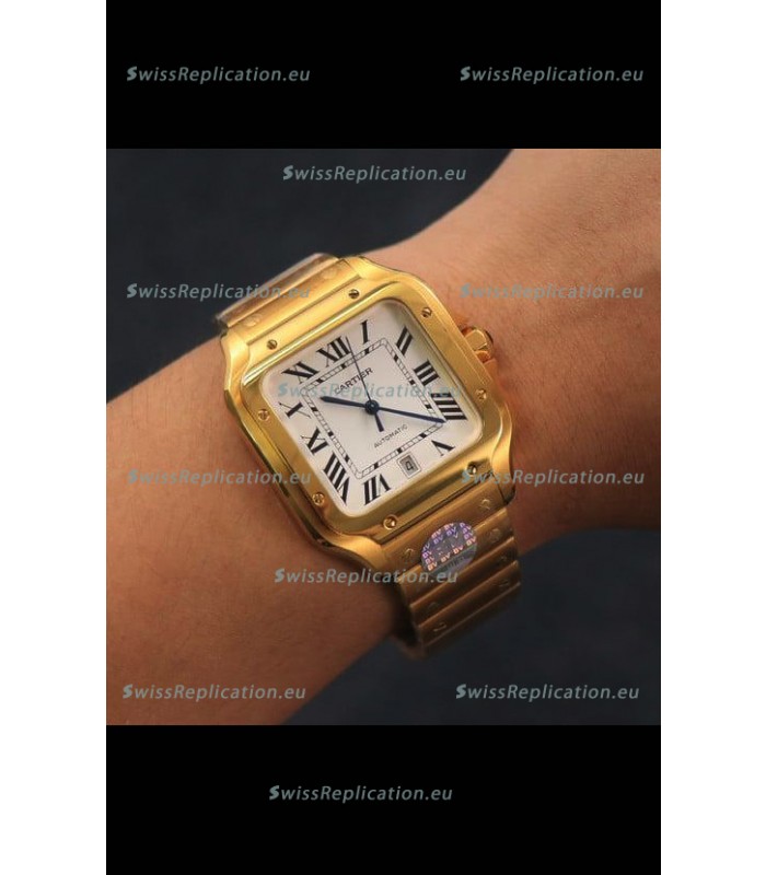 Santos De Cartier 1:1 Mirror Replica - 40MM Yellow Gold Swiss Movement Watch