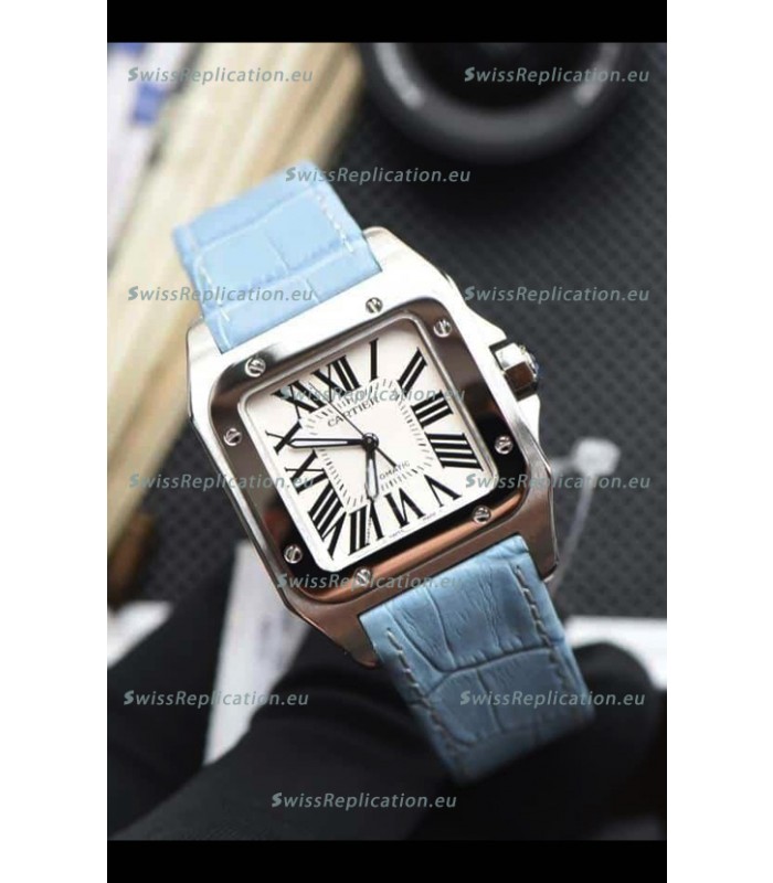 Santos De Cartier 1:1 Mirror Replica - 35MM Stainless Steel Casing Watch 
