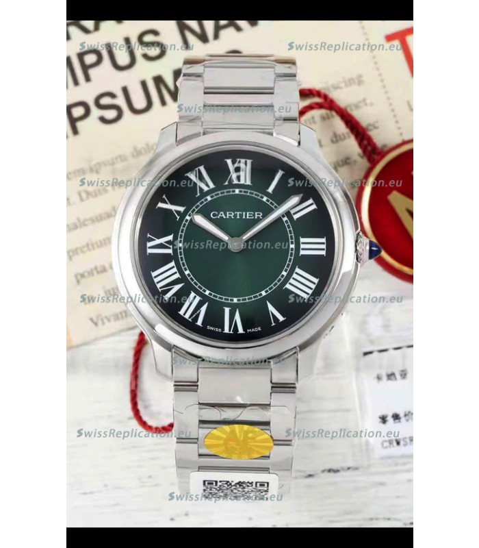 Cartier Ronde Must 36MM Swiss Quartz Green Dial 1:1 Mirror Swiss Replica Watch 