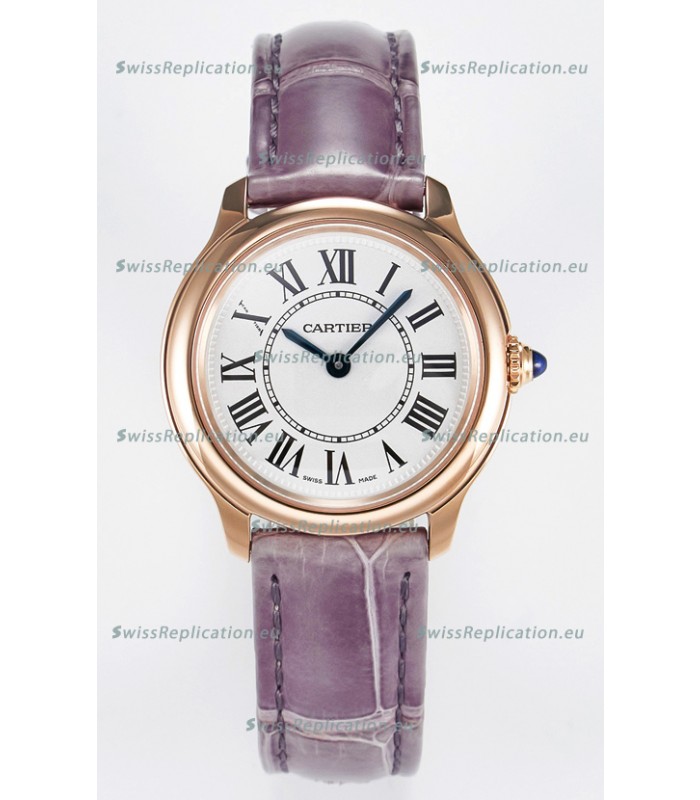 Ronde Louis Cartier Super Clone 29MM Rose Gold Watch in Swiss Quartz Movement
