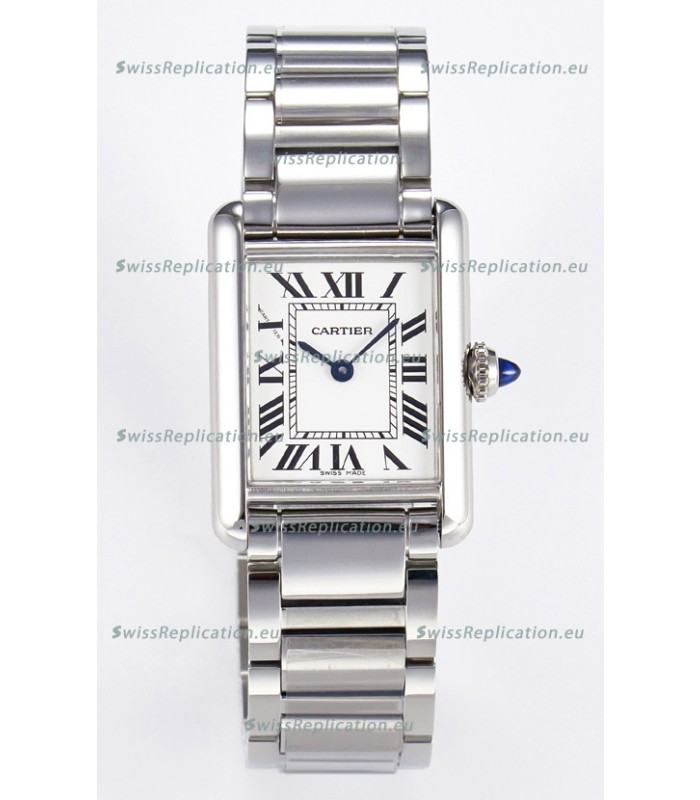 Tank Must De Cartier Super Clone Swiss Replica Watch 27MM White Dial