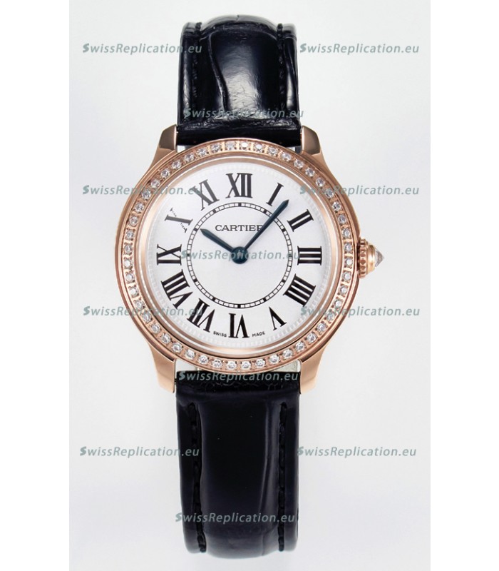 Ronde Louis Cartier Super Clone 29MM Rose Gold. Watch in Swiss Quartz Movement