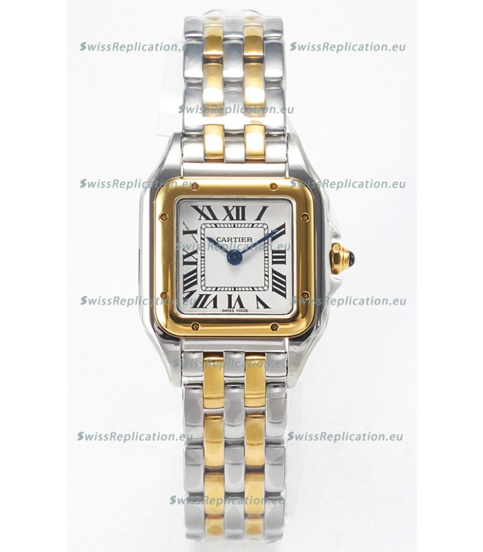 Cartier PANTHERE 22MM Super Clone Edition Watch 2 Tone Yellow Gold White Dial