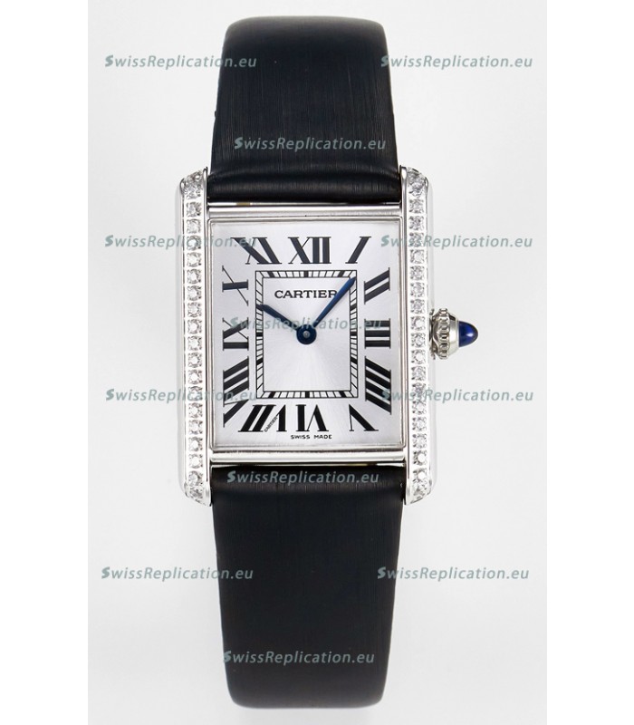 Tank Must Cartier Super Clone Edition 33.7MM Watch in Steel Casing White Dial 