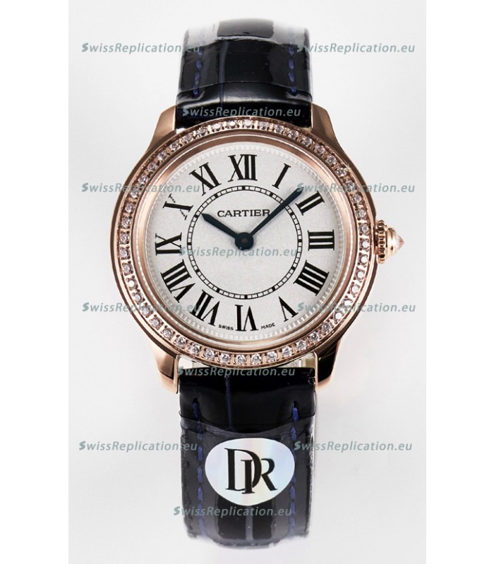 Ronde Louis Cartier Super Clone 29MM Rose Gold Watch in Swiss Quartz Movement
