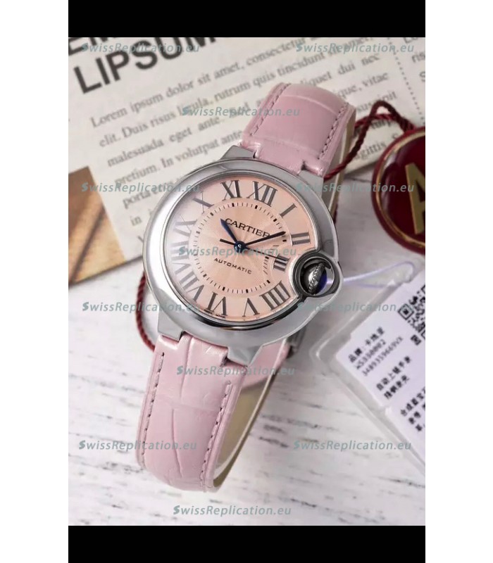 Ballon De Cartier Swiss Automatic Beige Dial Mirror Quality 33MM in Stainless Steel