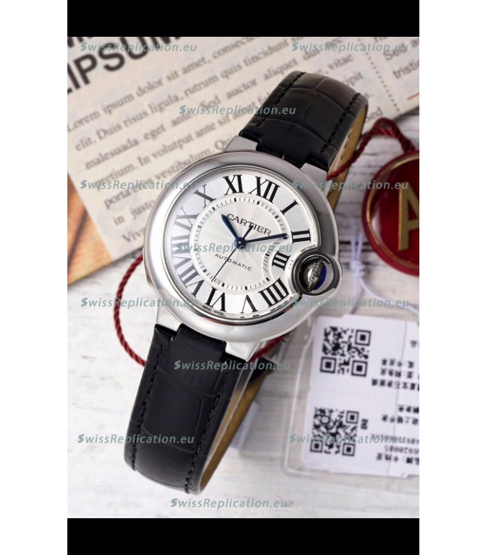 Ballon De Cartier Swiss Automatic White Dial Mirror Quality 33MM in Stainless Steel 