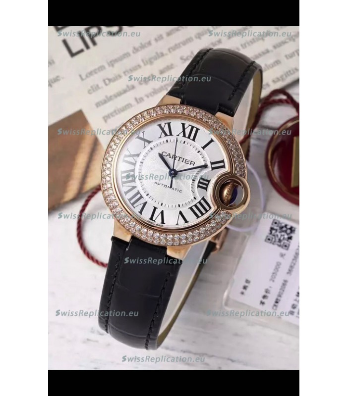 Ballon De Cartier Swiss Automatic 1:1 Mirror Quality 33MM in Rose Gold Plating