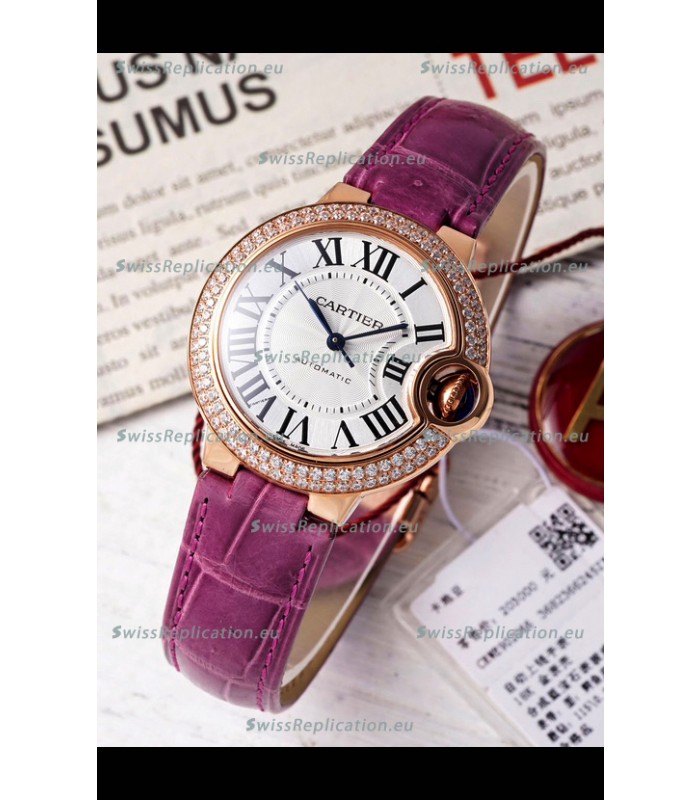 Ballon De Cartier Swiss Automatic 1:1 Mirror Quality 33MM in Rose Gold Plating