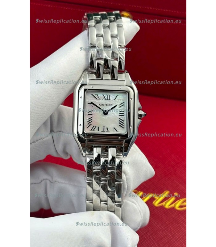 PANTHERE de Cartier Edition 27mm Pearl Dial 1:1 Mirror Swiss Watch Steel Casing