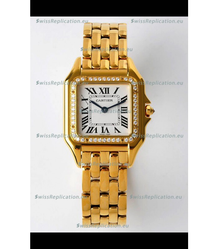 PANTHERE de Cartier Edition 27MM 1:1 Mirror Swiss Watch Yellow Gold Casing