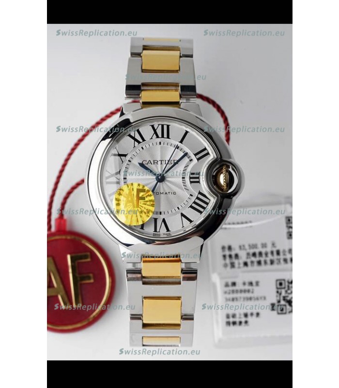 Ballon De Cartier Swiss Automatic 1:1 Mirror Quality 33MM in 2 Tone Yellow Gold Casing
