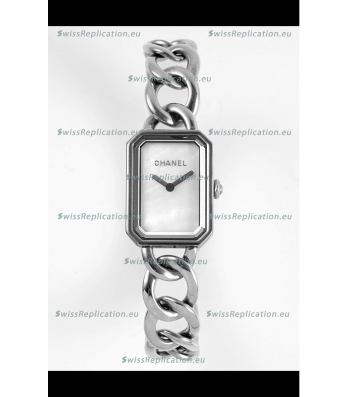 Chanel Premiere Gourmette Chain Watch - Swiss Quartz Movement in White Dial 
