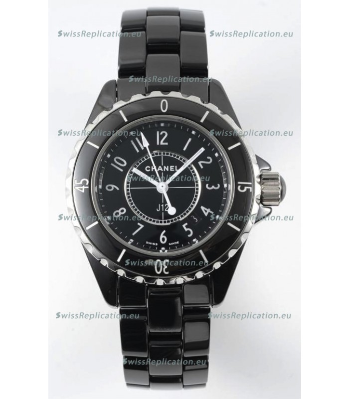 Chanel J12 Ladies Black Ceramic Casing Watch 1:1 Mirror Replica Watch 