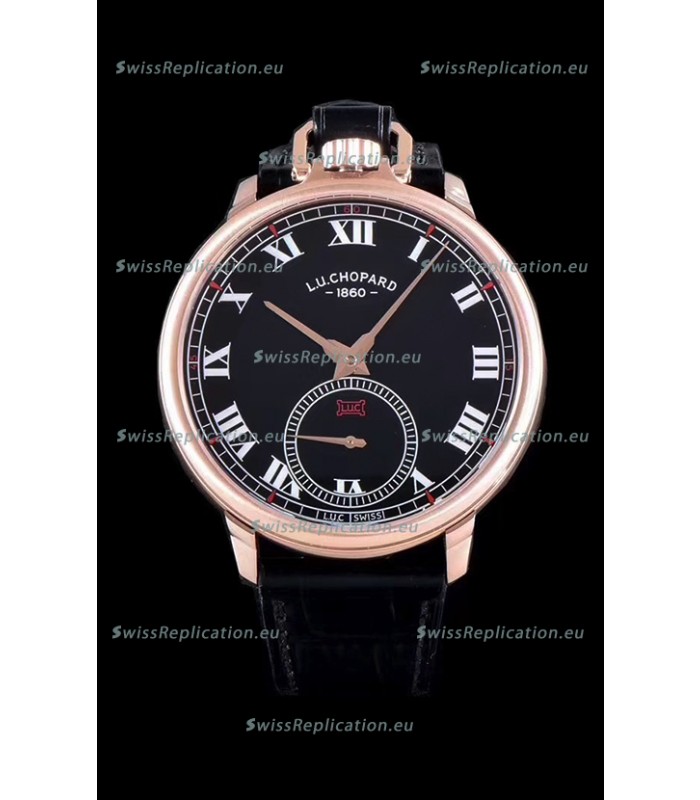 Chopard Louis-Ulysse The Tribute Rose Gold Black Dial Swiss Watch