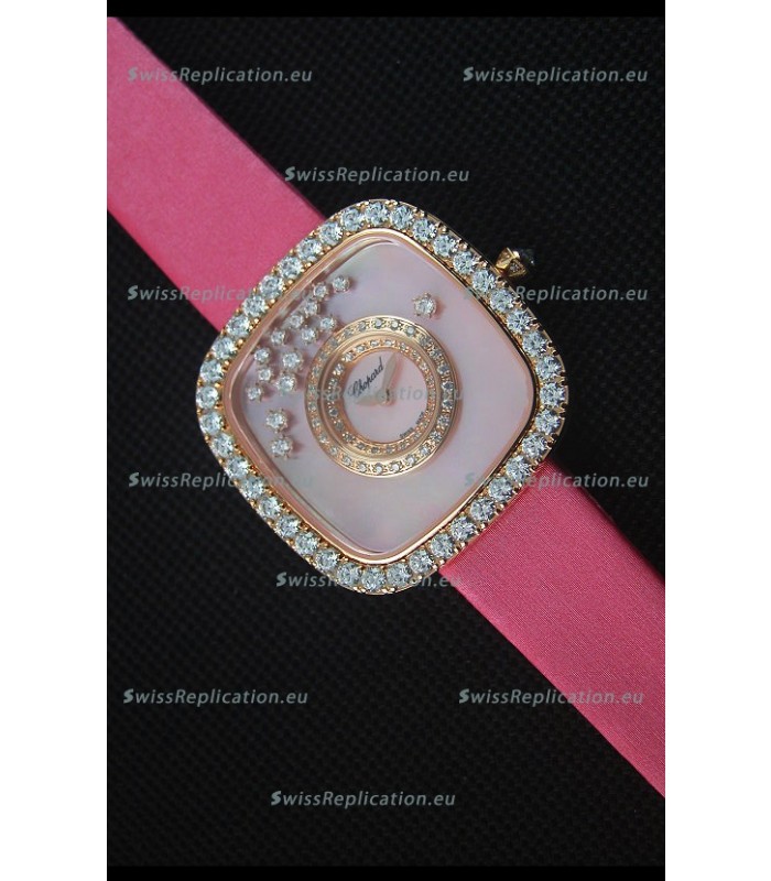 Chopard Happy Diamonds 38MM Pink Strap in Pink Dial
