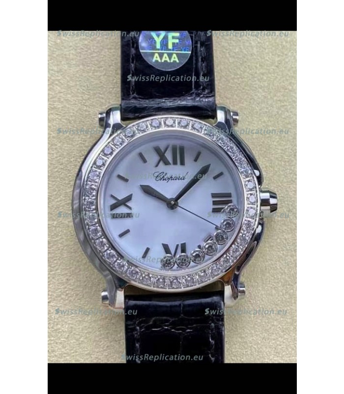 Chopard Happy Sport 1:1 Mirror Swiss Quartz Watch 36MM in 904L Steel White Dial