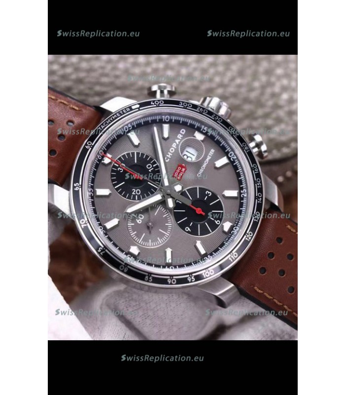 Chopard Classic Racing Chronograph 1:1 Mirror Replica Watch in Steel Casing - Grey Dial 