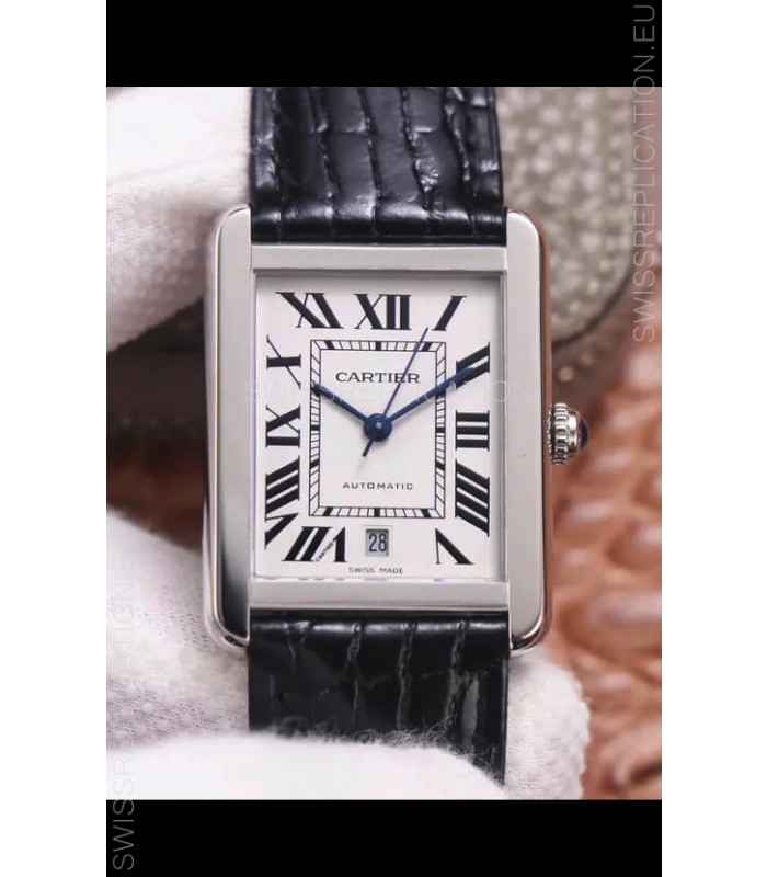 Cartier Tank Solo Swiss Automatic Watch in Stainless Steel Casing 31MM Wide 