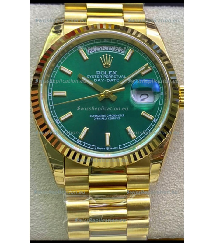 Rolex Day Date 118238 Presidential 18K Yellow Gold Watch 36MM - Green Dial 1:1 Mirror Quality