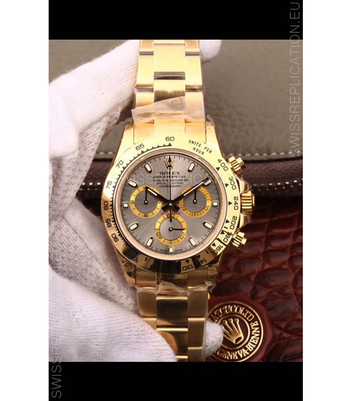 Rolex Cosmograph Daytona 116508 Yellow Gold Original Cal.4130 Movement - 904L Steel Watch