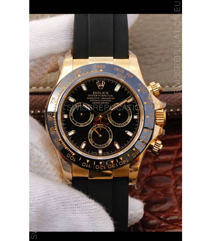 Rolex Cosmograph Daytona 116508 Yellow Gold Original Cal.4130 Movement - 904L Steel Watch