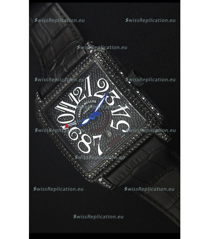 Franck Muller Conquistador King Automatic Swiss Replica Watch in Black PVD Case