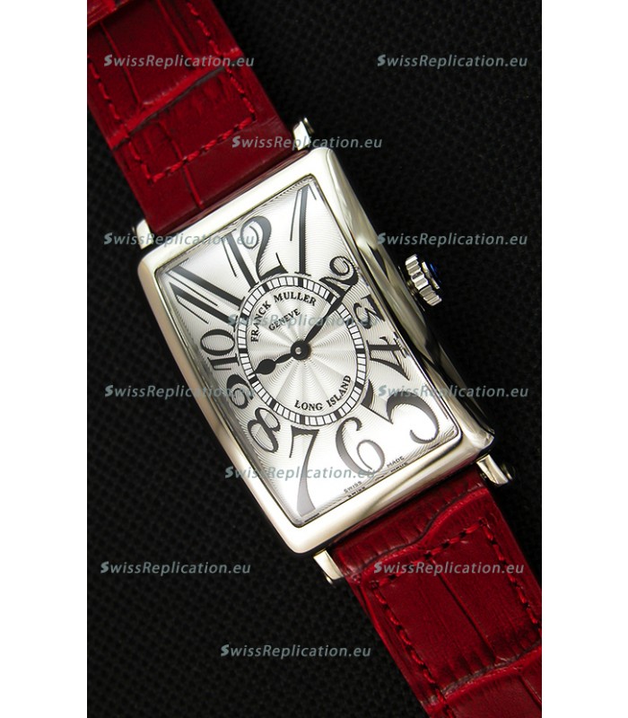 Franck Muller Long Island Ladies Replica Watch in Swiss Quartz Movement Red Strap 