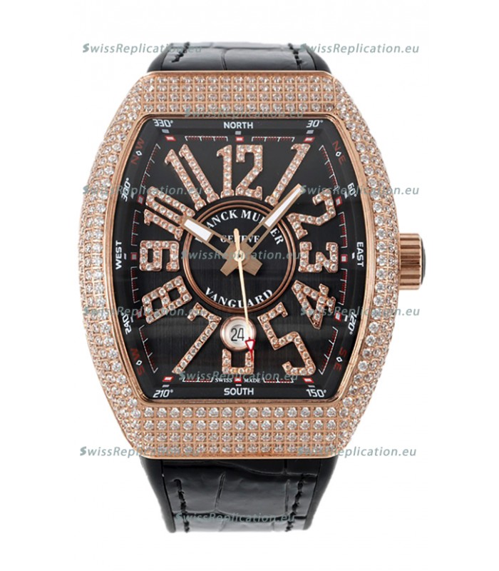 Franck Muller Vanguard V45 Yachting in Rose Gold Plating - Black Dial 