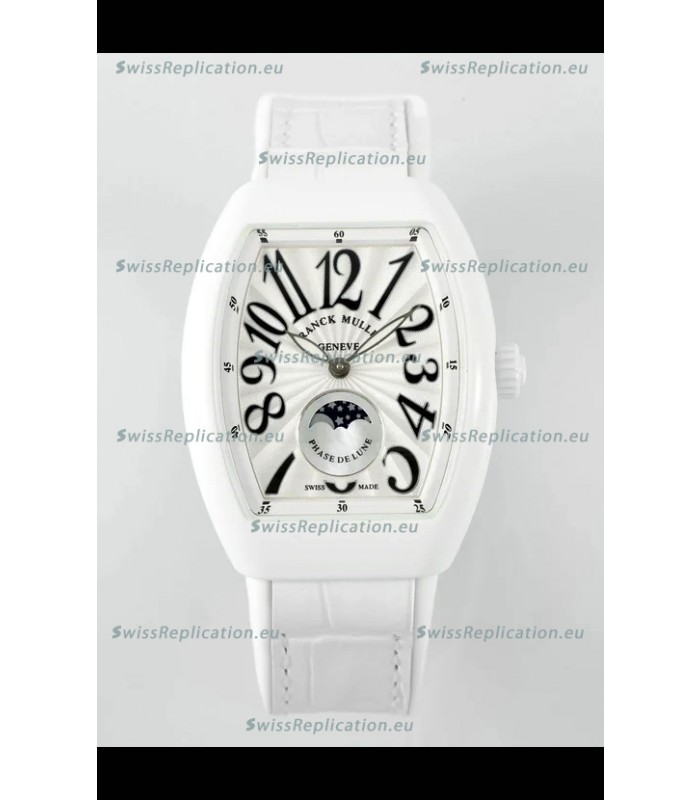 Franck Muller Vanguard Moonphase V32 Ceramic Casing - White Dial in Automatic Movement