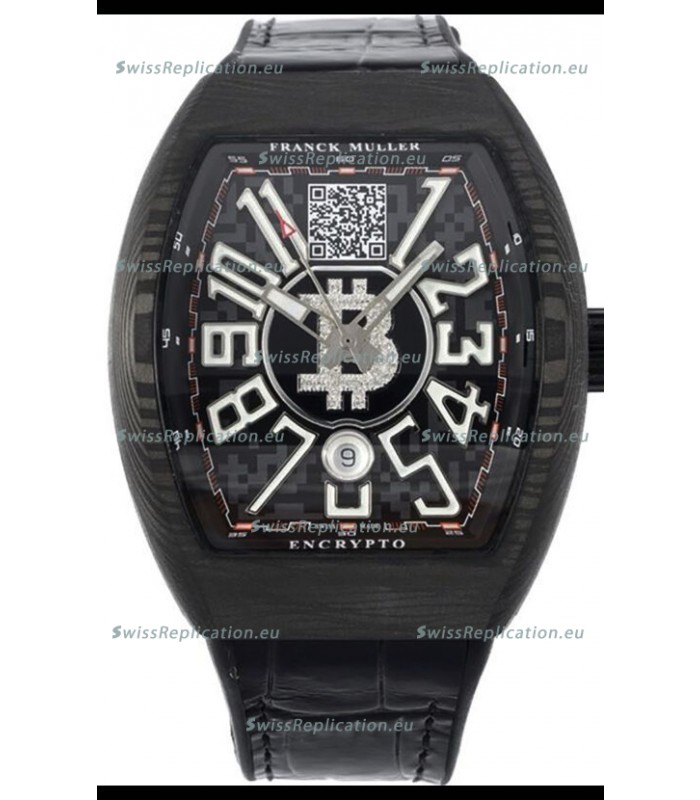 Franck Muller Vanguard Encrypto BTC V45 Carbon Casing Swiss Replica Watch