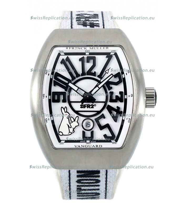 Franck Muller "Fr2nck" Vanguard Rabbit Edition Swiss Replica Watch in Steel Casing