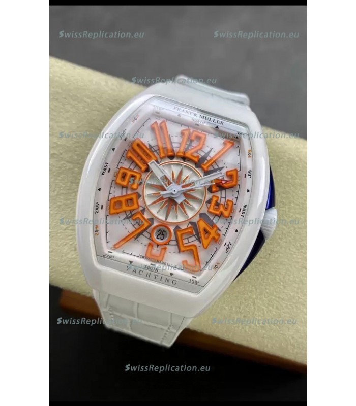 Franck Muller Vanguard Yachting White Ceramic 1:1 Mirror Swiss Replica Watch