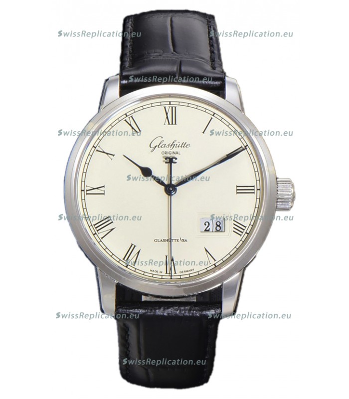 Glashütte Senator Excellence Panorama Date Stainless Steel 1:1 Mirror Replica Watch 