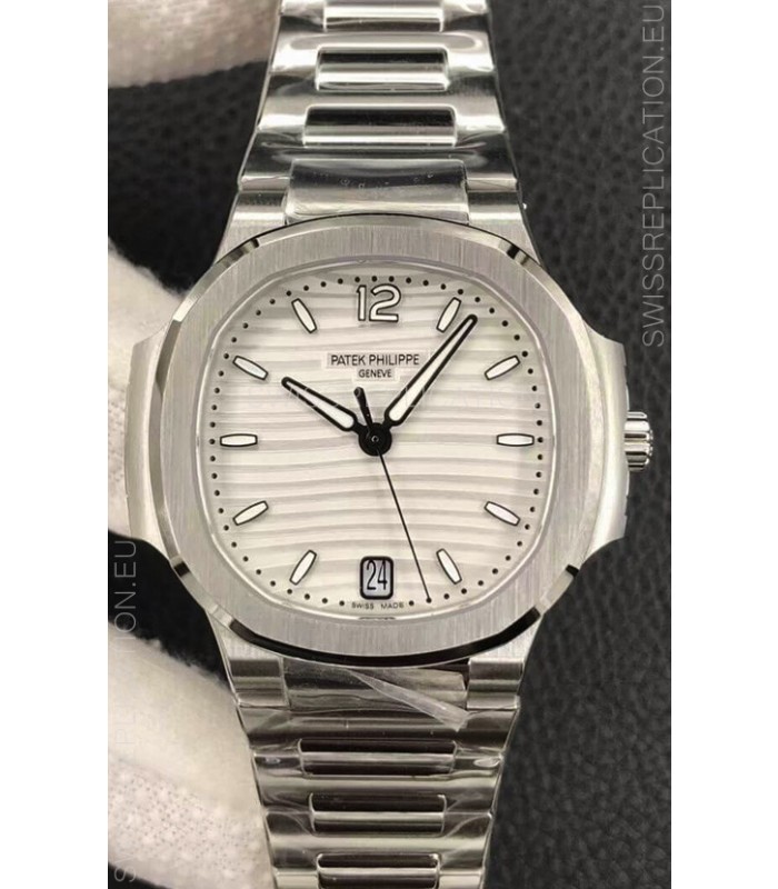 Patek Philippe Nautilus 7118/1A-010 35MM 1:1 Mirror Swiss Replica Watch in Steel Dial 