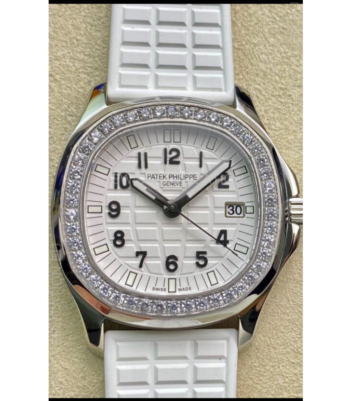 Patek Philippe Aquanaut LUCE 5072A-001 Quartz Swiss Replica Watch in White Dial 35MM