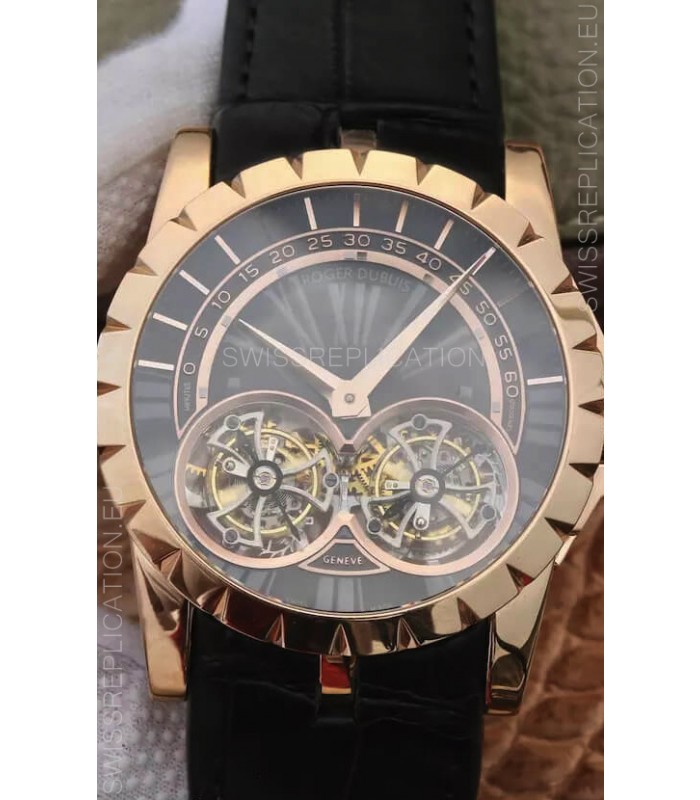 Replica Roger Dubuis Excalibur RDDBEX0280 1:1 Mirror Replica Watch in Rose Gold Casing