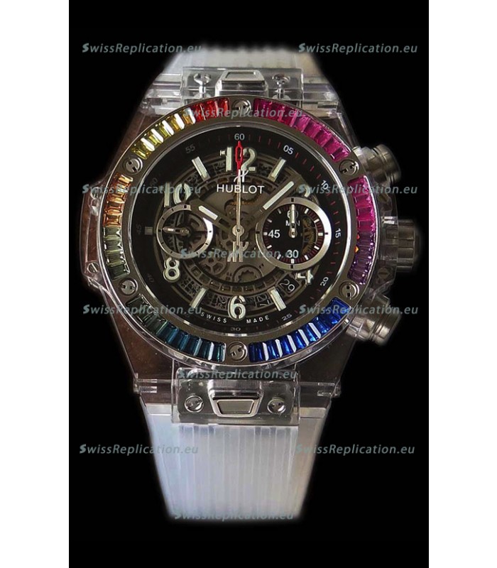 Hublot Big Bang UNICO Sapphire Rainbow Swiss Replica Watch 