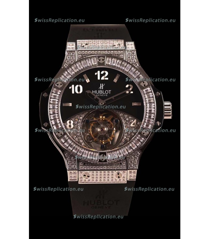 Hublot Tourbillon Solo Bang Sapphires Stainless Steel Swiss Watch