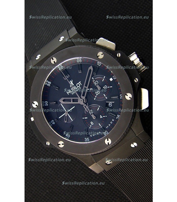 Hublot Big Bang All Black PVD Swiss Replica Watch : 1:1 Mirror Replica 