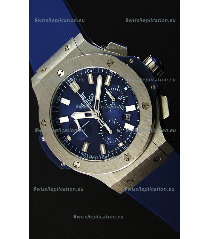 Hublot Big Bang Steel Blue Swiss Replica Watch 1:1 Mirror Replica 