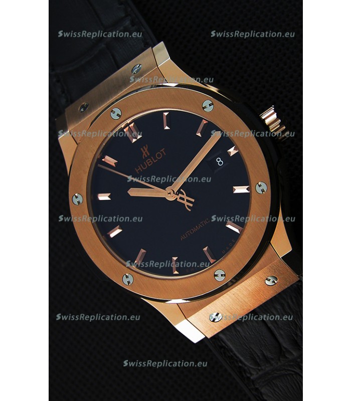 Hublot Classic Fusion King Gold Swiss Replica Watch - 1:1 Mirror Replica