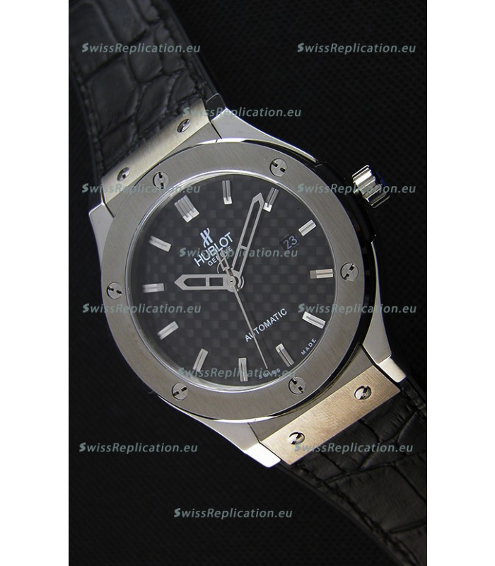 Hublot Classic Fusion Titanium Carbon Dial Swiss Replica Watch - 1:1 Mirror Replica