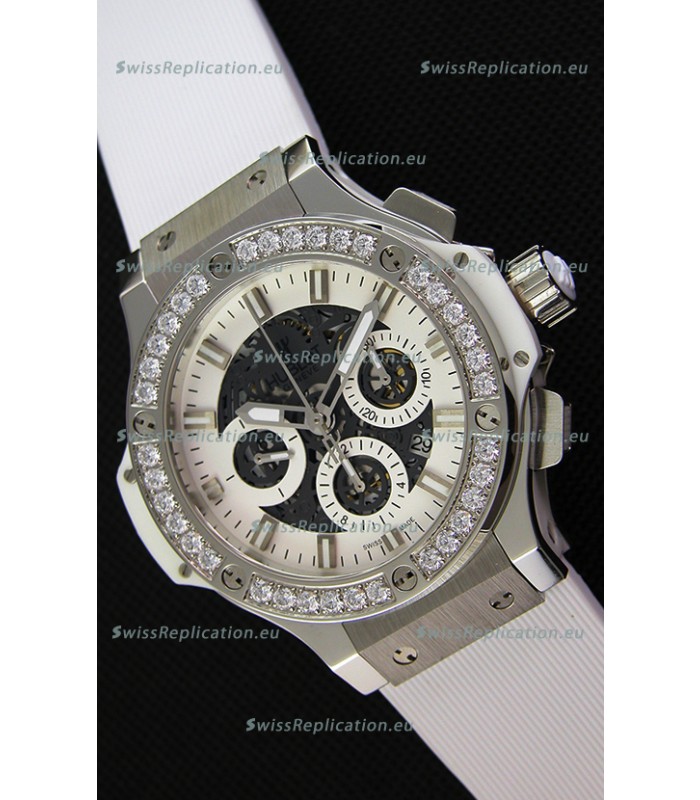 Hublot Big Bang Diamonds Bezel Watch in Steel Case Swiss Replica Watch