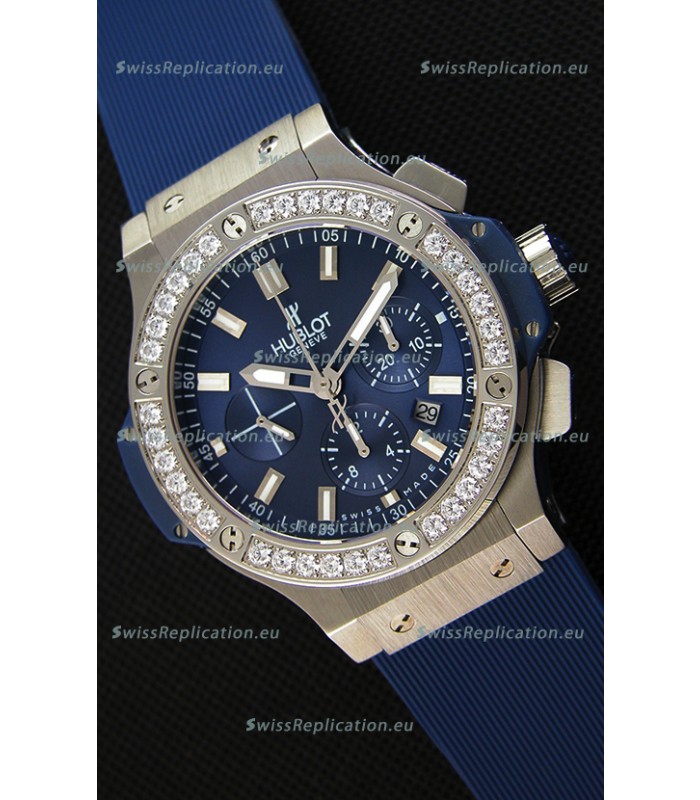 Hublot Big Bang Blue Steel Blue Dial Swiss Replica Watch 1:1 Mirror Replica