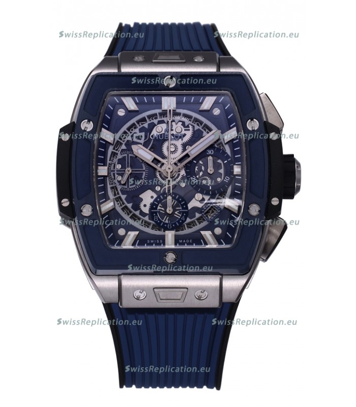 Hublot Spirit of Bang Titanium Casing Ceramic Bezel Blue Dial - 42MM Swiss Replica