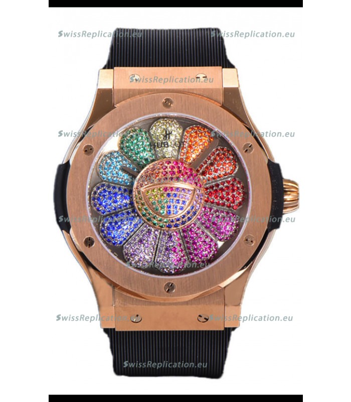 Hublot Classic Fusion Takashi Murakami Rose Gold Edition Swiss Watch 1:1 Mirror Replica